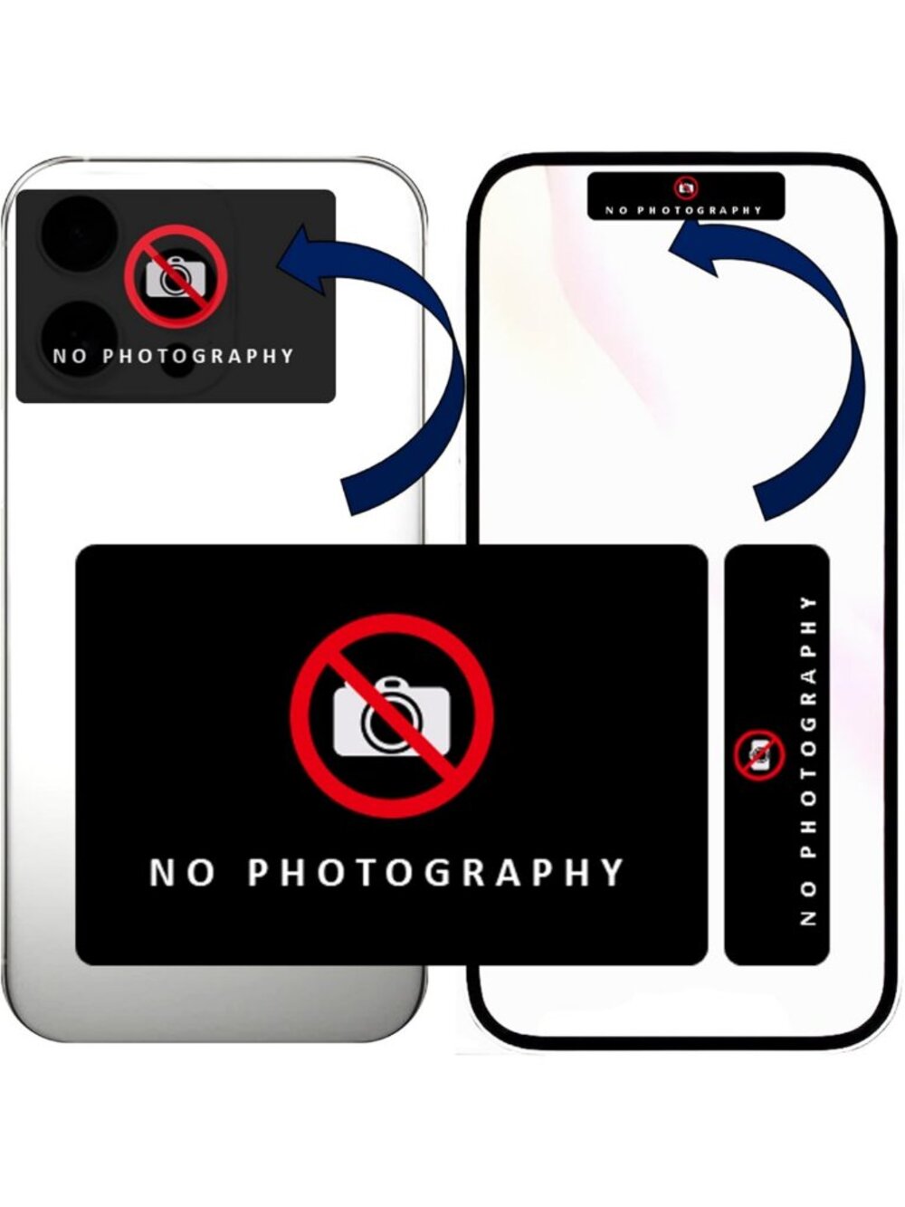 Phone Security Stickers - 100 Pack, Anti-Theft, Privacy Protection, Easy Use